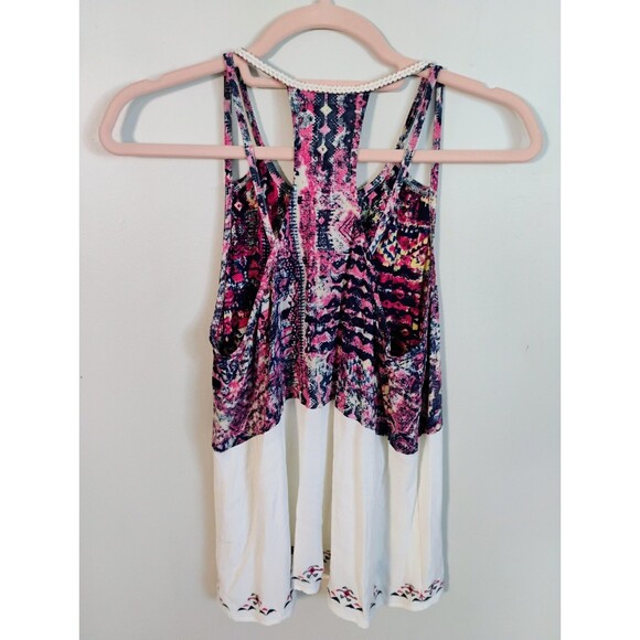 Miss Me Women's Embroidered Tank Top Boho Style Multicolored Size M - Picture 2 of 5